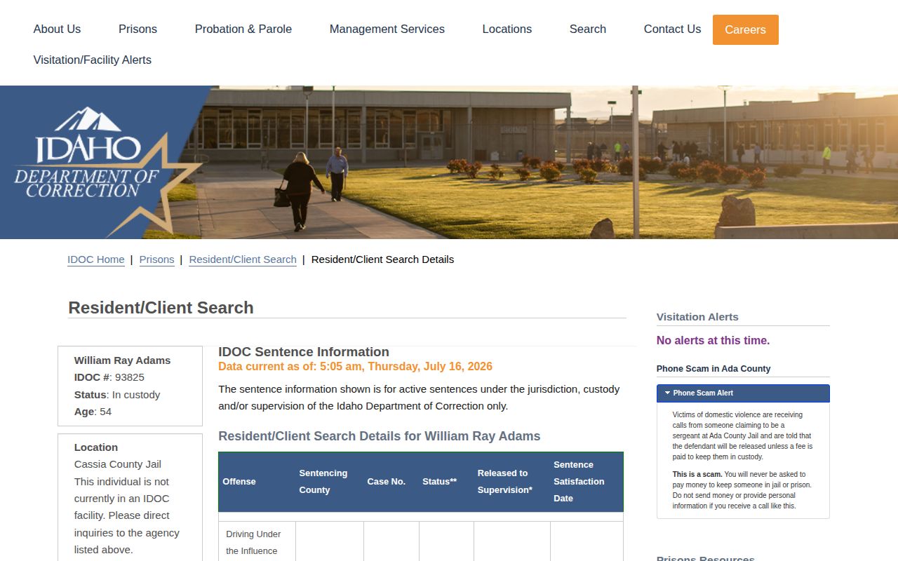 Cassia County release date fields in an IDOC detail record